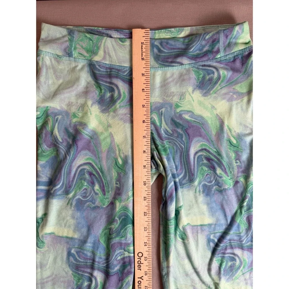 Girls Champion Active Pants Size XL 14-16 Leggings Green Blue - Picture 2 of 9